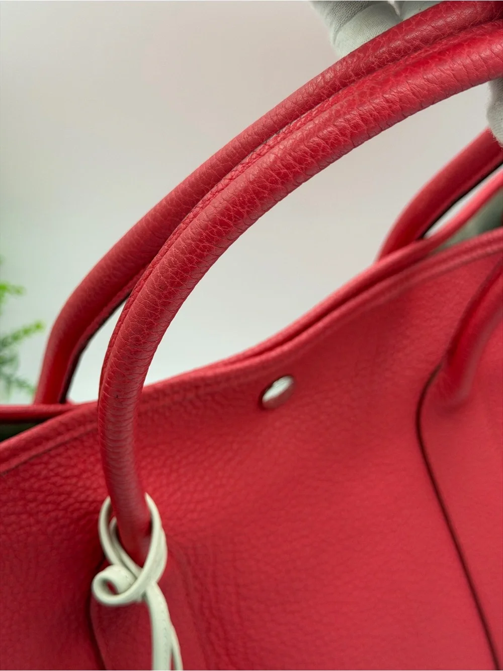 HERMES Garden Party leather pink tote bag😍